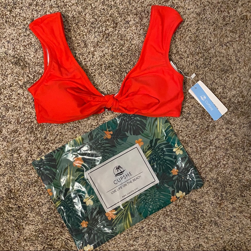 Red bikini top